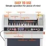 VEVOR elektrischer hydraulischer Papierschneider, Schneidemaschine, Hochleistungs-Papierschneidemaschine mit 40 mm Schnittstärke & 45 cm Schnittbreite & Tastensteuerung, für Schulen, Büros