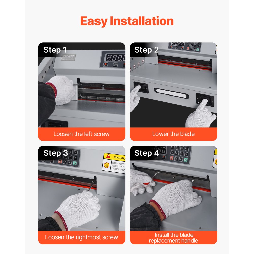 VEVOR Papierschneiderklinge, Hochleistungsstahlklinge Ersatz passend für Profi-Schneidemaschine E330D / E330S, Ersatzklinge für Papierschneidemaschine (585 x 44 x 6 mm)