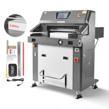 VEVOR elektrische Papierschneidemaschine, hydraulischer Hochleistungs-Papierschneider, 66 cm Schnittbreite, 10 cm Schnittstärke, große elektrische Guillotine mit Infrarotfunktion & Ersatzklinge