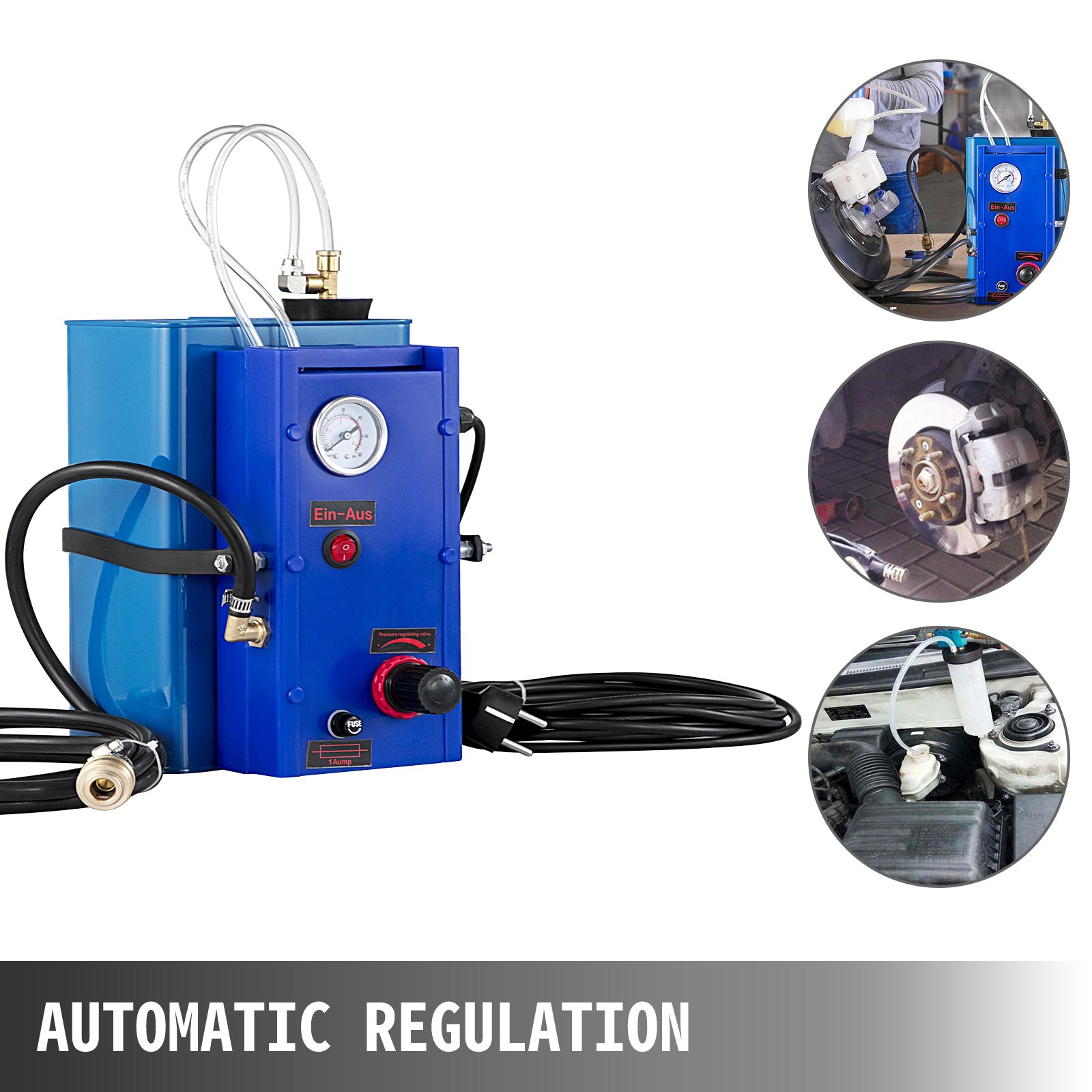 Elektrische Bremsenentlüftungsgerät Bremsen-Entlüftergerät Entlüftungsbehälter 5L 1CCCD für eine professionelle Werkstatt, Ein-Mann-Betrieb usw.