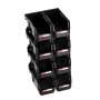VEVOR Stapelboxen, 276x140x130 mm (8er-Pack), Sichtlagerboxen, Lagerboxen, Sichtlagerkasten zum Organisieren & Aufbewahren von Kleinteilen, Bürobedarf & anderem Zubehör, Schwarz