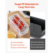 VEVOR Stapelboxen, 276x140x130 mm (8er-Pack), Lagerboxen zum Organisieren & Aufbewahren, Sichtlagerboxen, Sichtlagerkasten, für Schrank, Garage, Kleinteile, Bürobedarf, anderes Zubehör, transparent