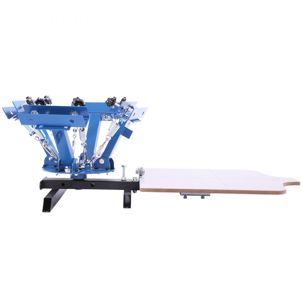 VEVOR Siebdruckmaschine 4-Farben 1-Station-Siebdruckpresse 540x450 mm, 360° Drehbar Präzise Positionierung Pulverbeschichteter Kohlenstoffstahl für T-Shirt-DIY, Heim- und Gewerbekunden