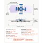 VEVOR Siebdruckmaschine 4-Farben 2-Stationen-Siebdruckpresse 540x450 mm, 360° Drehbar Präzise Positionierung Pulverbeschichteter Kohlenstoffstahl für T-Shirt-DIY, Heim- & Gewerbekunden