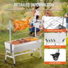 VEVOR Lammgrill Spanferkelgrill Spießbratengrill 42W  61kg Elektrisch BBQ