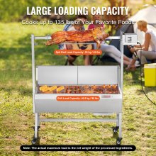 VEVOR Lammgrill Spanferkelgrill Spießbratengrill 42W 61kg Elektrisch Anschlag