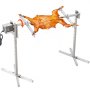 VEVOR Lammgrill, Spanferkelgrill, Spießbratengrill, 60 kg BBQ-Spießgrill für Schwein, Lamm, Ziege, elektrischer 52-W-Motor, kommerzielle Edelstahl-Drehspießröster mit Hitzeschild, 116 cm Spießlänge