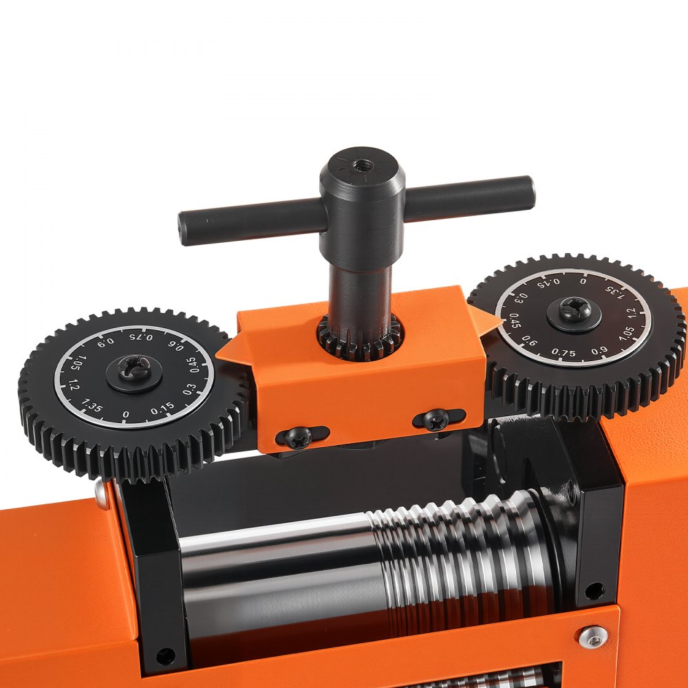 VEVOR Schmuckwalzwerk Elektrisch 60 mm 3-in-1 Walzwerk Flach Vierkant Rund, Werkzeug für DIY-Schmuckhersteller, Einstellbare Dicke 0,03–7 mm, zum Pressen von Duktilen Metallen wie Gold Silber Kupfer