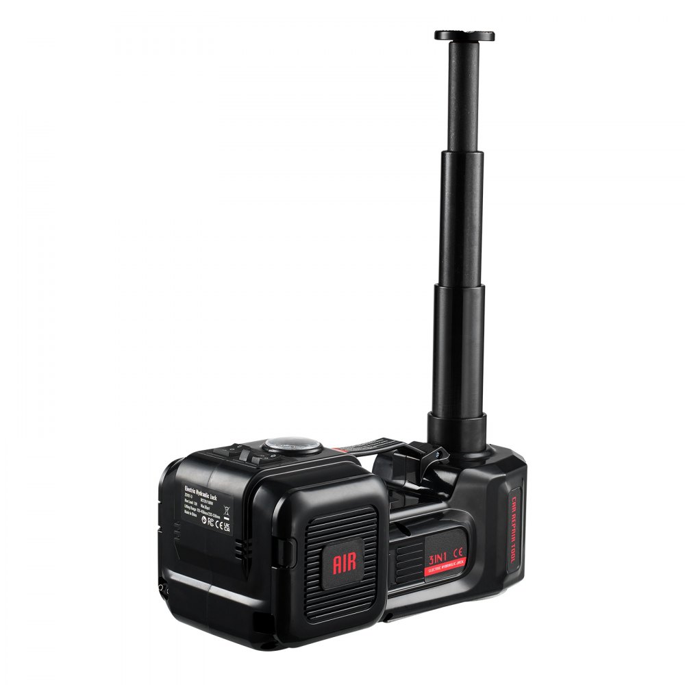 VEVOR elektrischer Wagenheber verstellbarer tragbarer Scherenwagenheber (5 t) mit eingebauter Pumpe, Reifenwechselersatz mit Schlagschrauber & LED-Licht Wagenheber-Set für Limousine SUV Lkw