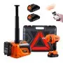 VEVOR Electric Car Jack, Adjustable Portable Scissor Jack with High Lifting Capacity (5 t), Tire Change Kit with Impact Wrench, LED Light & Remote Control, for Sedan, SUV, Truck