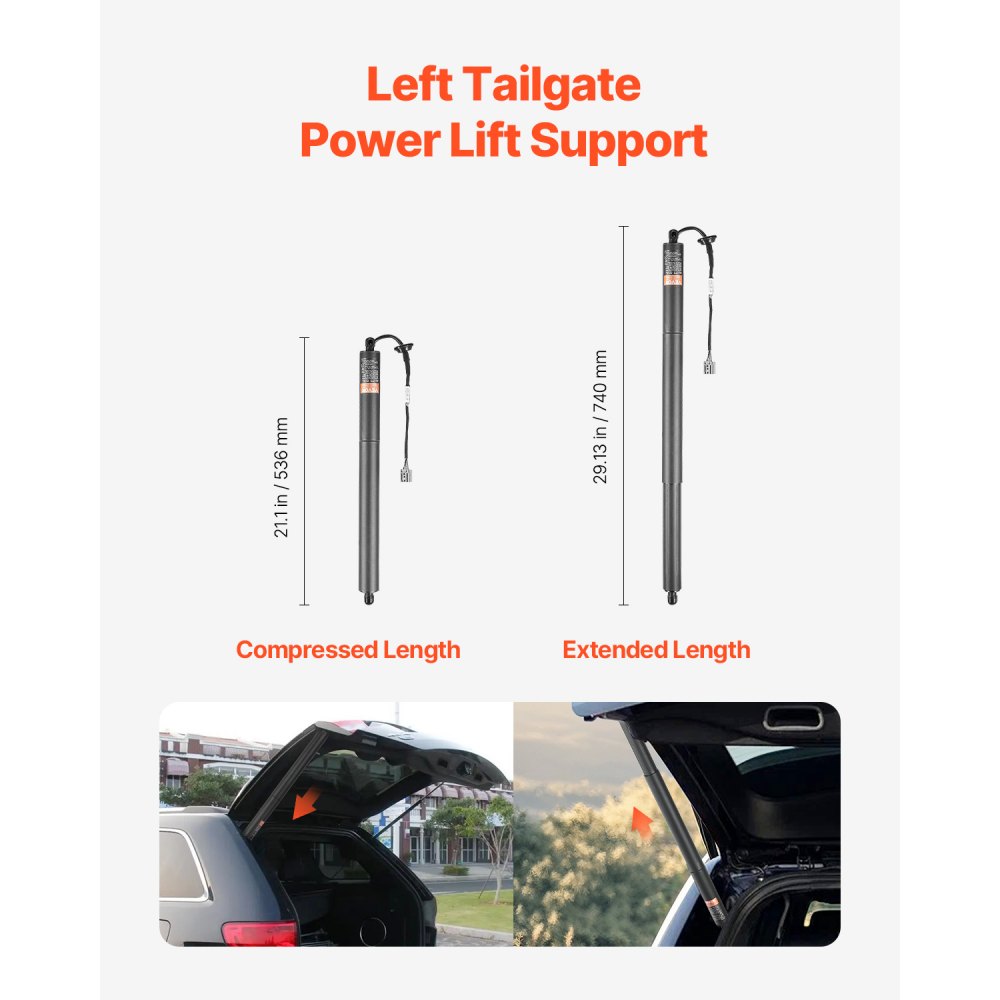 VEVOR tailgate lift support, tailgate stay, rear left, compatible with Jeep Grand Cherokee WK2 series 2011-2012, electric support bar, tailgate shock absorber strut (1 pc.)