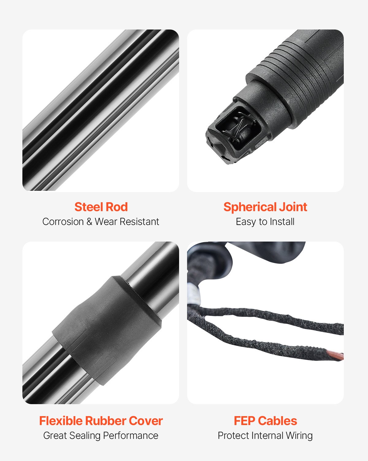 VEVOR 2 x Heckklappen-Hebestütze hinten links & rechts, kompatibel mit Skoda Octavia III 2012–2020, elektrische Heckklappen-Stoßdämpferstrebe, ersetzt OE-Nummer 575827851, 575827851A, 575827851B