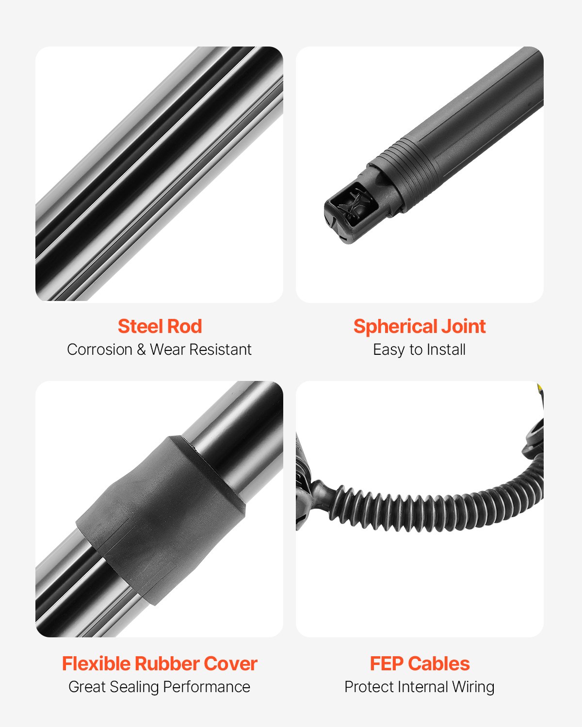 VEVOR 2 x Heckklappen-Hebestütze Heckklappenaufsteller hinten links & rechts, kompatibel mit Cadillac Escalade/Escalade ESV 2015–2020, elektrische Stützstange, ersetzt OE-Nummer 84306929 23226162
