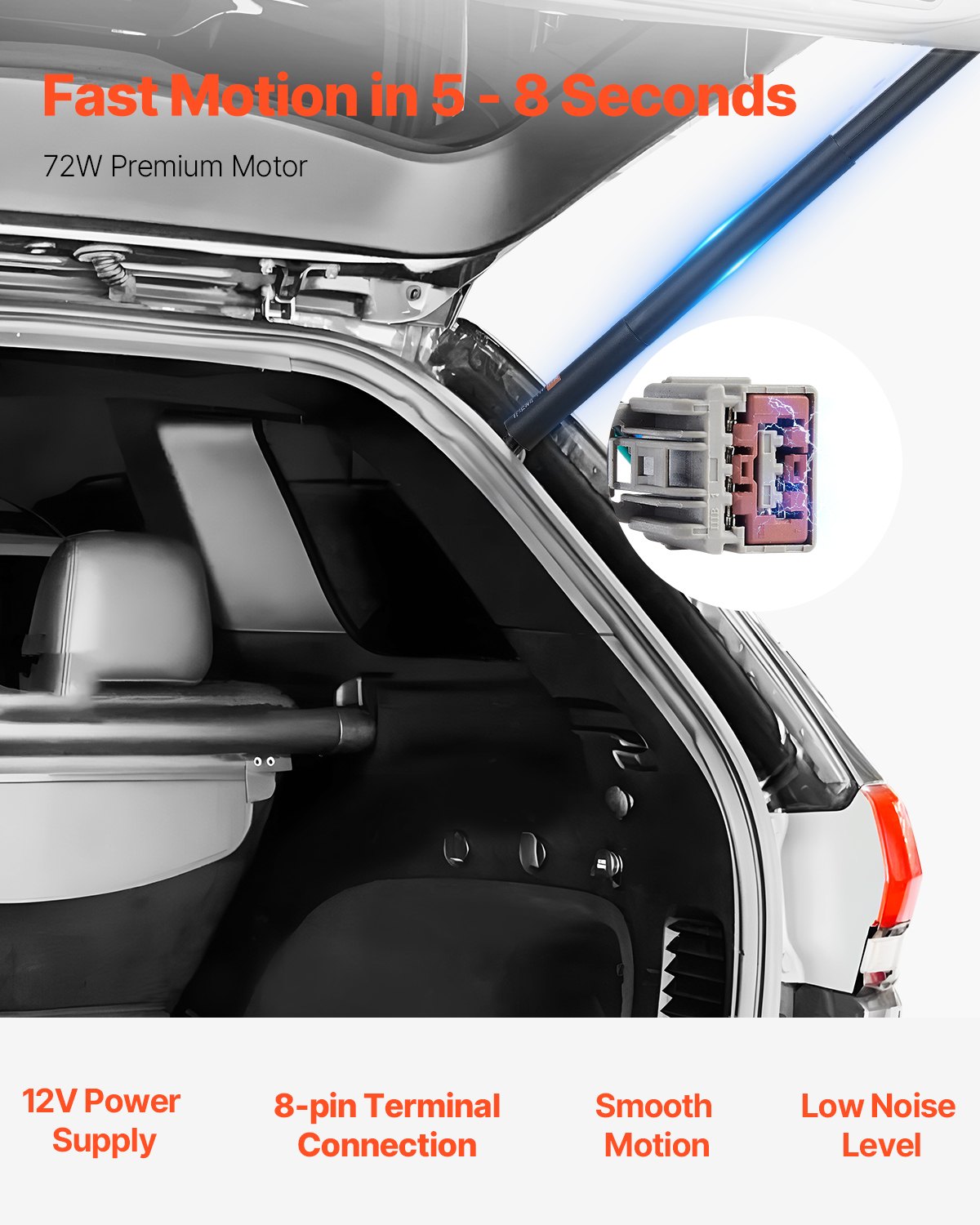 VEVOR 2 x Tailgate Lift Support Rear Left & Right, Compatible with Cadillac Escalade/Escalade ESV 2015-2020, Electric Support Bar, Replaces OE Number 84306929 23226162