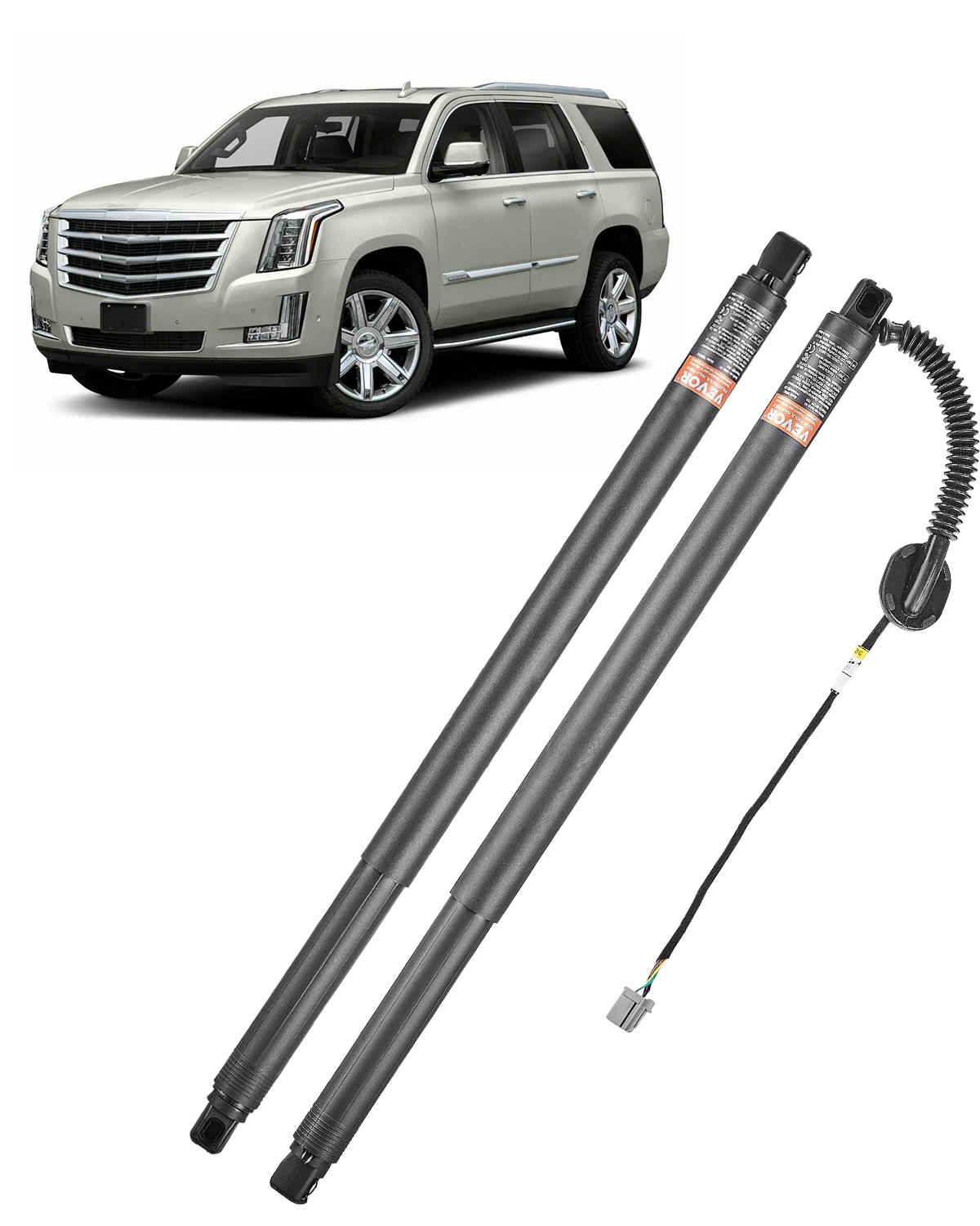 VEVOR 2 x Tailgate Lift Support Rear Left & Right, Compatible with Cadillac Escalade/Escalade ESV 2015-2020, Electric Support Bar, Replaces OE Number 84306929 23226162