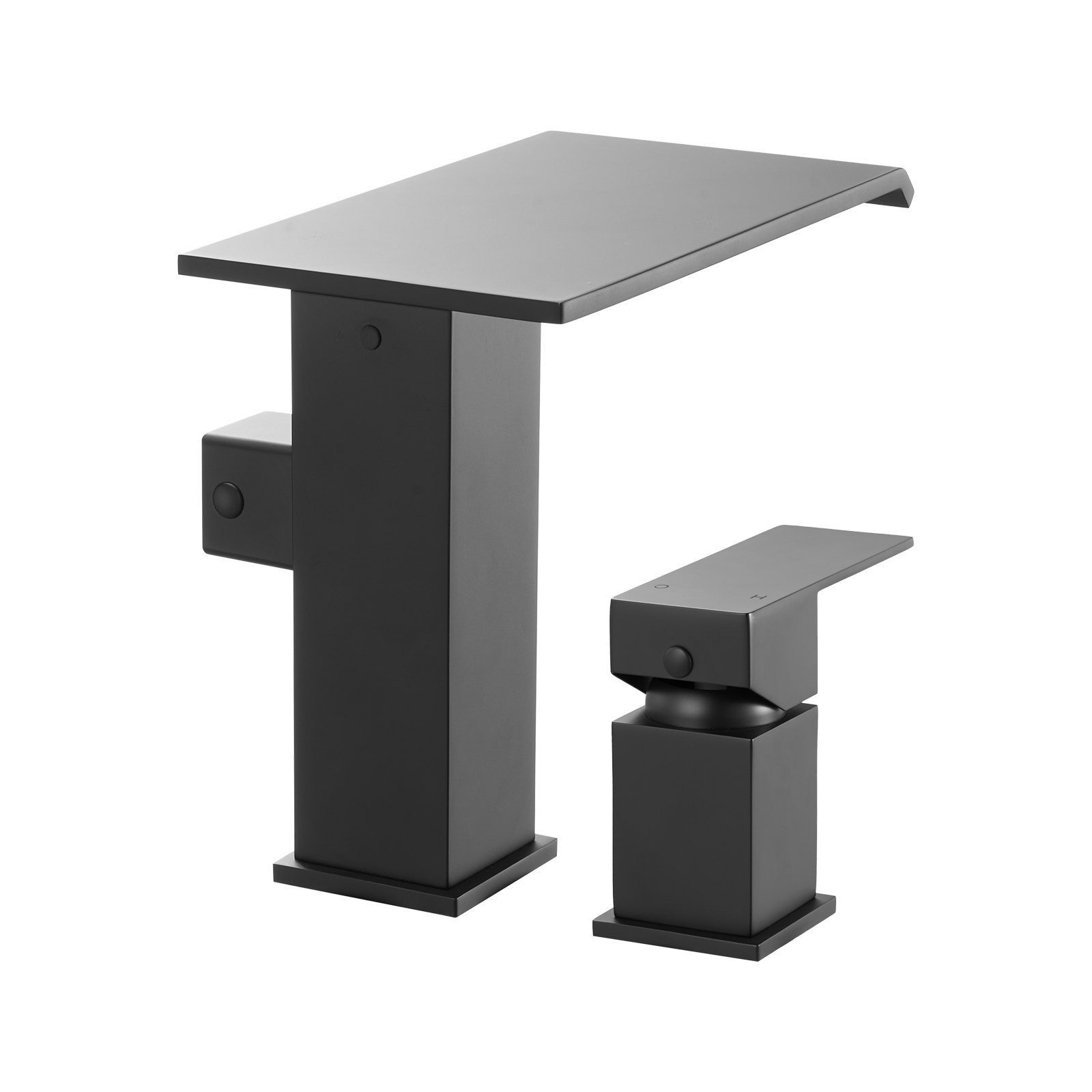 VEVOR römische Badewannenarmatur mit 3 Löchern, Wannenarmaturen-Set mit Handbrause & 1 Griff, Mattschwarz Hochdurchfluss-Badewannenhahn mit doppelten Wasserflussoptionen Deckenmontage