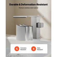 VEVOR römische Badewannenarmatur mit 3 Löchern, Wannenarmatur mit Handbrause & 1 Griff, Hochdurchfluss-Badewannenhahn aus gebürsteter Edelstahl mit doppelten Wasserflussoptionen Deckenmontage