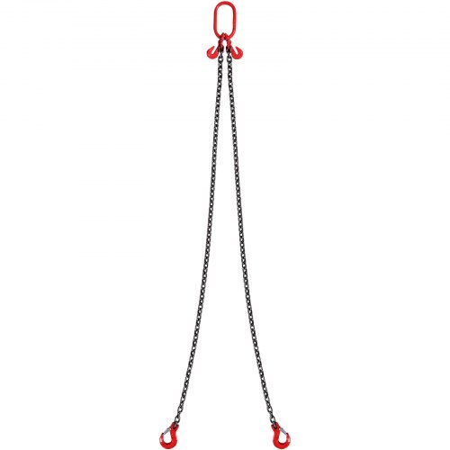 VEVOR 2 Strang Kettengehänge, 1,8 M Krankette Mit Haken G80 Forstkette 2993 Kg Anschlagketten Fuer Motorzuege Motorhebekette Oe 8 Mm Chokerkette Gabelkopfhaken Hohe Festigkeit Krangehaenge 1000377117