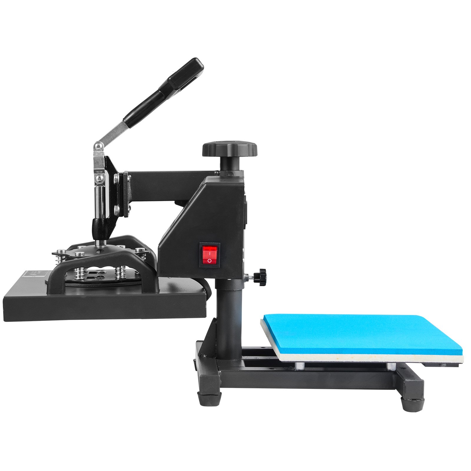 VEVOR 2 in 1 Transferpresse 25,4 x 30,5 cm, Wärmepresse 650 W, DIY Heißpresse Kappen Hemdenpresse, Temperaturbereich 0-250 °C, Zeitsteuerung 0-999 s, 360 Grand schwenkbare Basis, Teflonbeschichtung