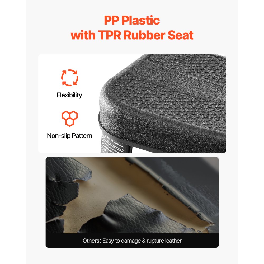 VEVOR Rollbarer Werkstatthocker Werkstattsitz (136 kg Tragkraft) 360° drehbare Garagensitz Arbeitshocker Rollsitz mit Werkzeugablage & Schraubendreherablage für Garage Werkstatt Autoreparatur