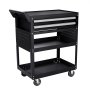 VEVOR Werkzeugwagen 785x450x945 mm, 181 kg Tragkraft, Werkstattwagen mit 2 Schubladen, Aufbewahrungs-Organizer für Mechanikerwerkzeuge, für Garage, Lager & Reparaturwerkstatt, Schwarz
