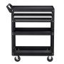 VEVOR Werkzeugwagen 785x450x945 mm, 181 kg Tragkraft, Werkstattwagen mit 2 Schubladen, Aufbewahrungs-Organizer für Mechanikerwerkzeuge, für Garage, Lager & Reparaturwerkstatt, Schwarz