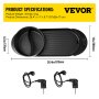 VEVOR 2 in 1 Elektrischer Hot Pot Grill 2200 W Multifunktionaler BBQ Hot Pot 67 x 28 x 17 cm Multifunktionaler Teppanyaki Grill 5 Einstellbare