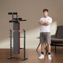 VEVOR Hantelbank Sit-Up-Bank Trainingsbank Krafttraining Einstellbar 172kg