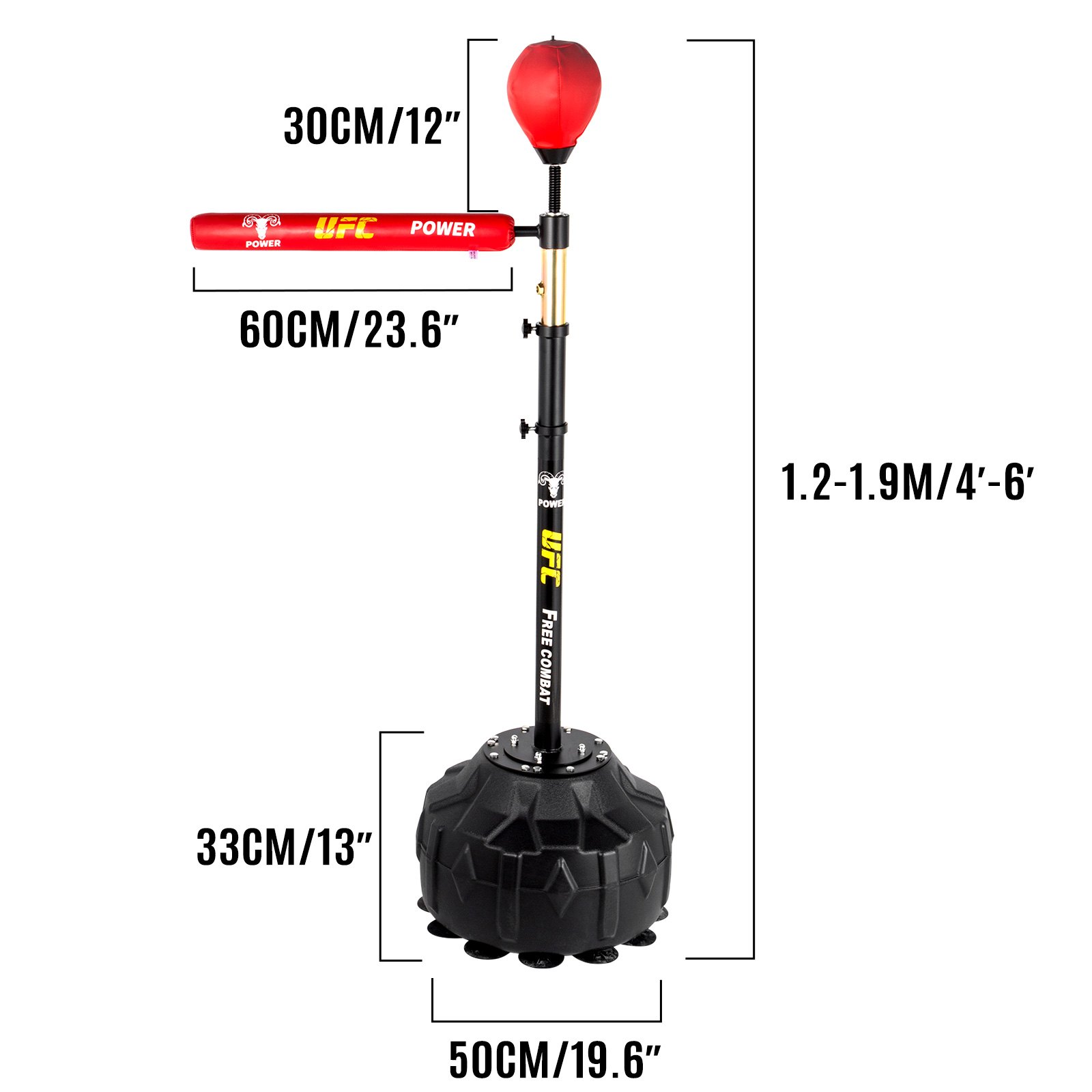 Boxsack Verstellbar Boxbirne Punchingball Boxball Punching Ball Standboxsack