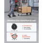 VEVOR 2-in-1-Sackkarre, zusammenklappbar, 227 kg Tragkraft im 4-Rad-Modus, umwandelbarer Transportwagen mit verstellbarem Griff, Handkarre, Transportkarre für Umzüge, Büro, Lager