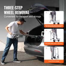 VEVOR 2-in-1 Sackkarre Klappbar 249/363kg Tragfähigkeit Transportkarre Aluminiumlegierung & Kohlenstoffstahl Sackkarre ⇋ Plattformwagen Trolley für Lade- & Transportaufgaben im Innen- & Außenbereich