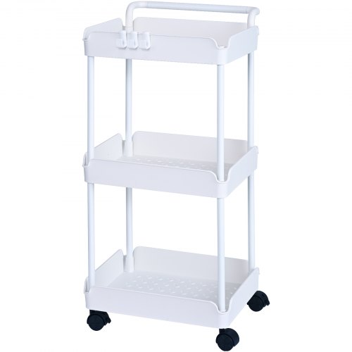 HENDI AmerBox Servierwagen Mit 3 Ebenen – 615x400 Mm, Traglast 50 Kg Pro Ebene, 4 Lenkrollen Mit Bremsen, PP Grau, Für Küche, Gastronomie & Buffet