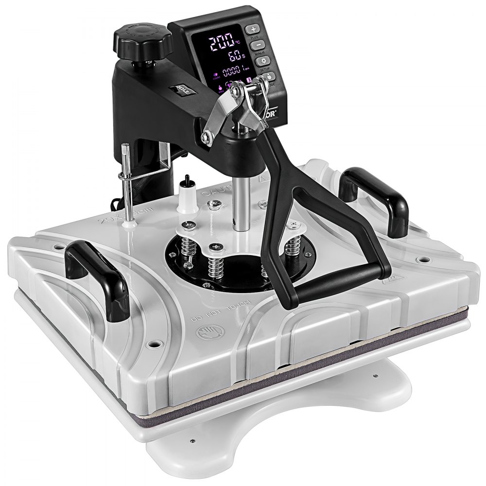 VEVOR Transferpresse T-Shirtpresse 8in1 Weiß Heißpresse 1kW Hitzepresse 29x38cm