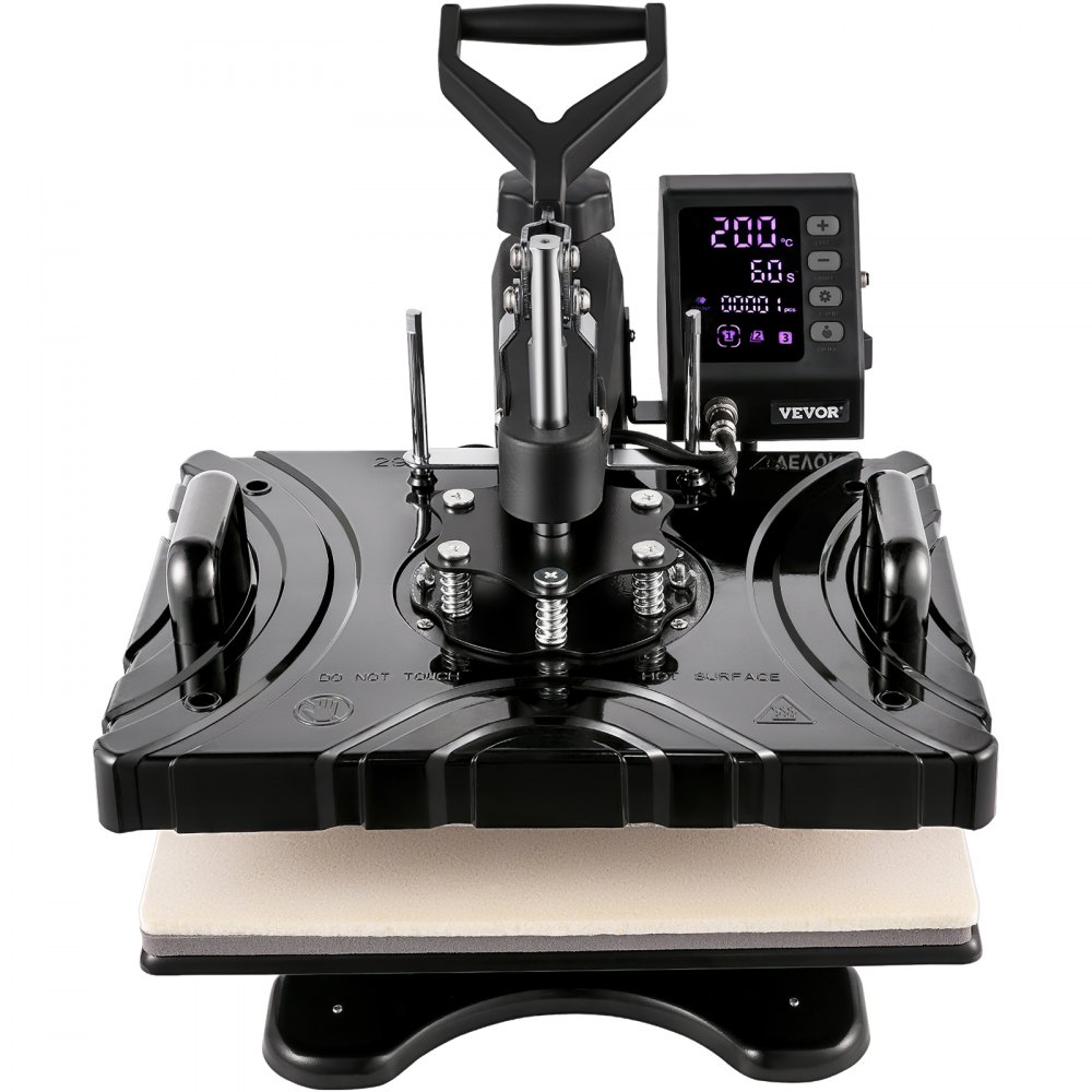 VEVOR Transferpresse T-Shirtpresse 8 in 1 Schwarz Heißpresse Hitzepresse 30x38cm