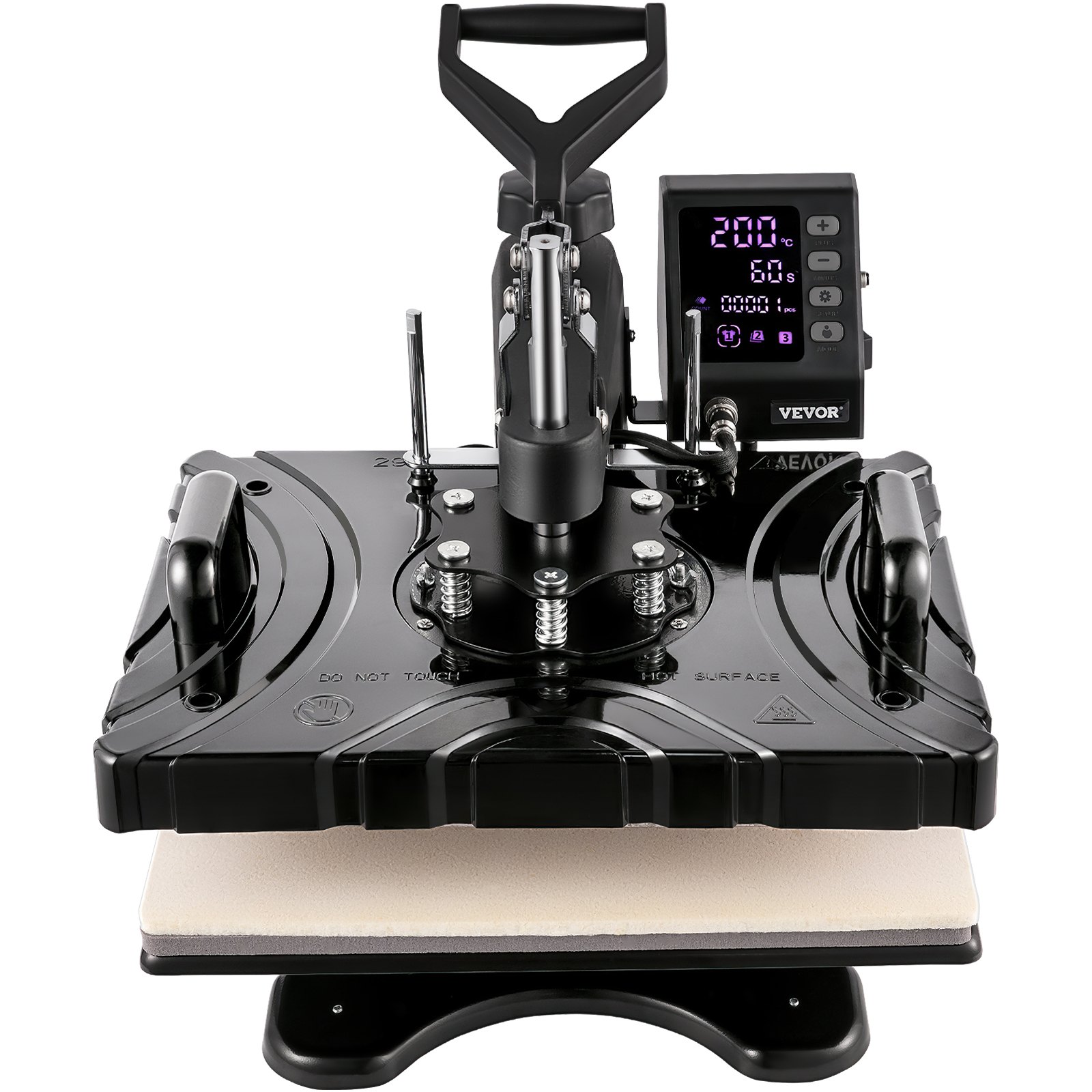 VEVOR Transferpresse T-Shirtpresse 8 in 1 Schwarz Heißpresse Hitzepresse 30x38cm