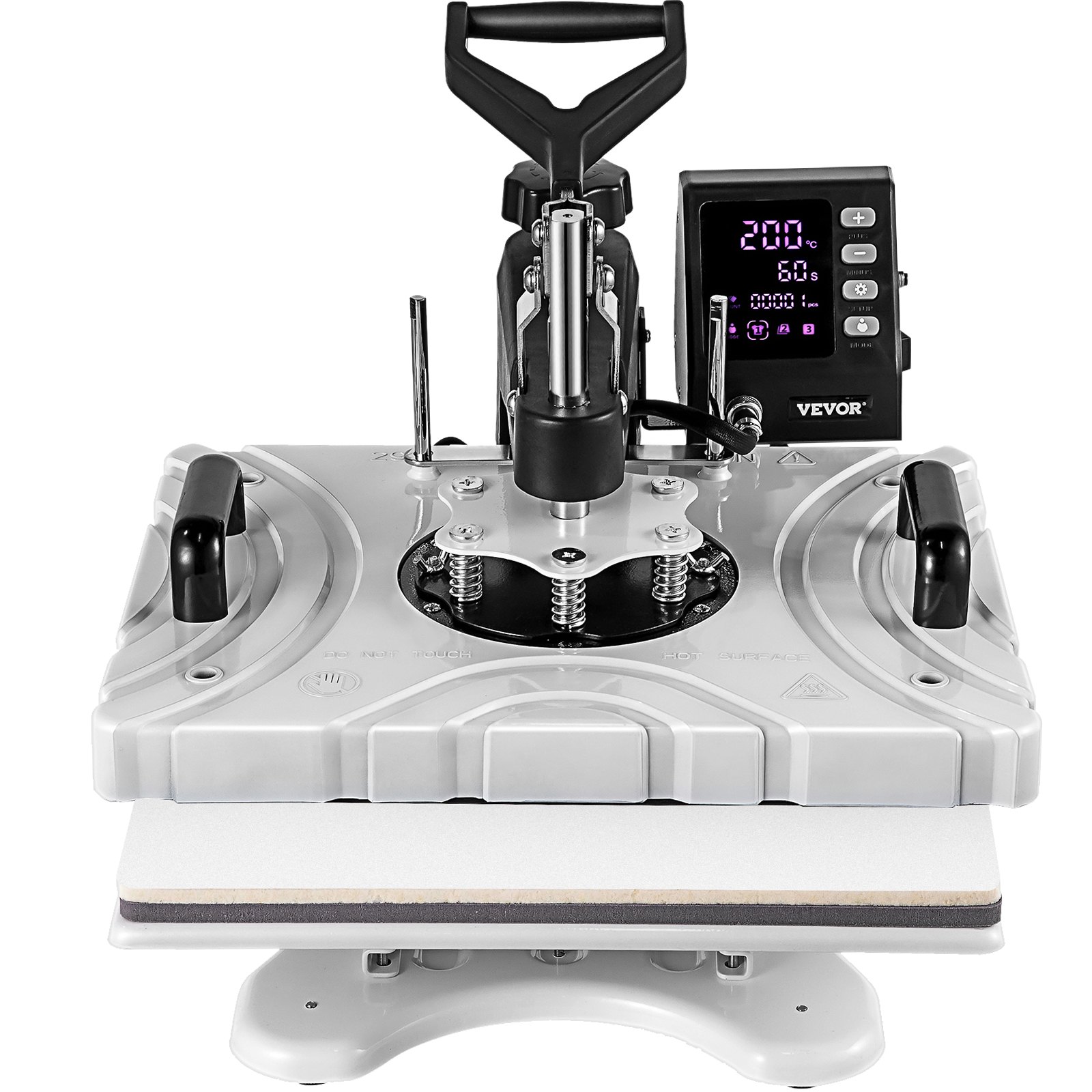 VEVOR Hitzepresse 6 in 1 Transferpresse Weiß Heißpresse Maschine 38 x 30 cm T-Shirtpresse Textilpresse Multifunktionale Sublimation Becherpresse Tassenpresse für Hüten Tellern Tassen 360-Grad-Drehbar
