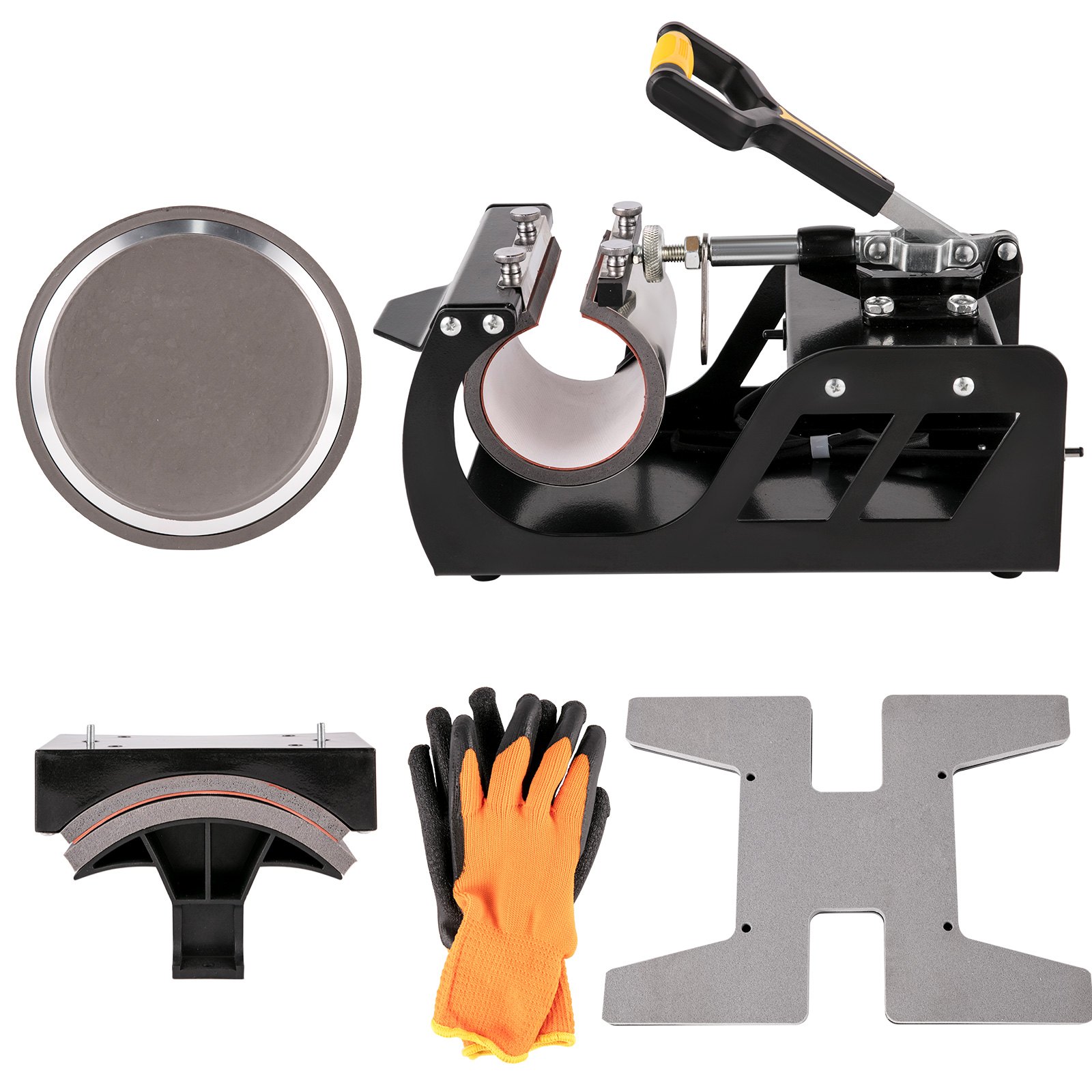 VEVOR  6 in 1 Transferpresse 38 x 29 cm Heißpresse Maschine 1000 W T-shirt Hitzepresse Maschine Presse Maschine DIY Heat Press Schwarz  mit Digitaler LED-Temperatur- und Zeitcontroller