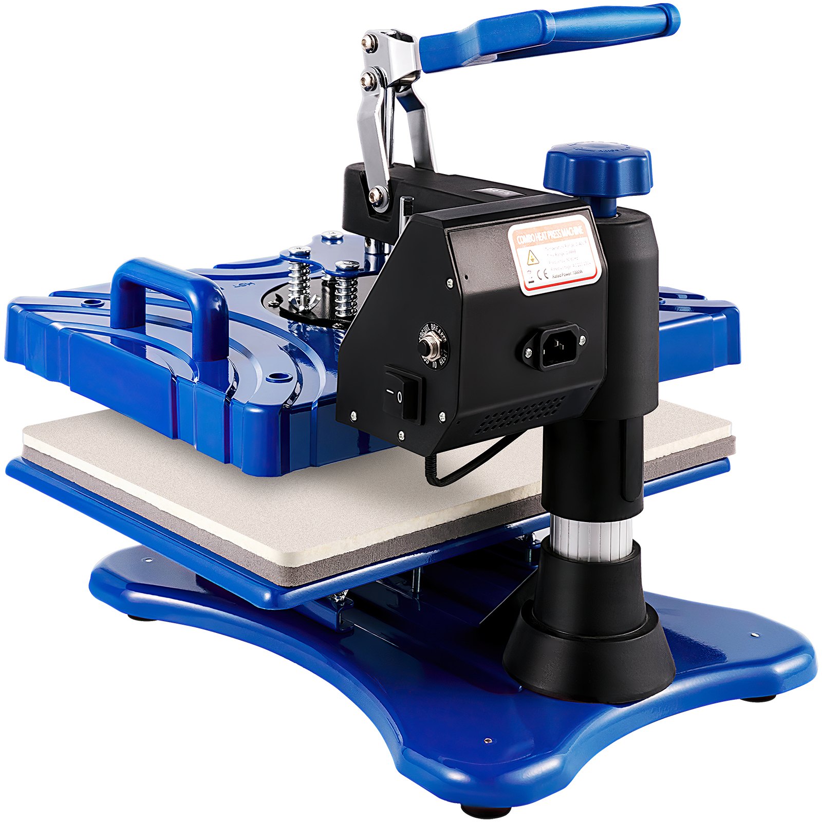 VEVOR Transferpresse  6 in 1 Heißpresse Maschine 38 x 29 cm T-shirt Presse Maschine 1000 W  Hitzepresse Maschine DIY Heat Press Blau und Schwarz Digitaler LED-Temperatur und Zeitcontroller