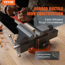 VEVOR Vvevor Schraubstock Amboss 360° drehbar 1,5-7,4 cm Spannweite Werkbankschraubstock