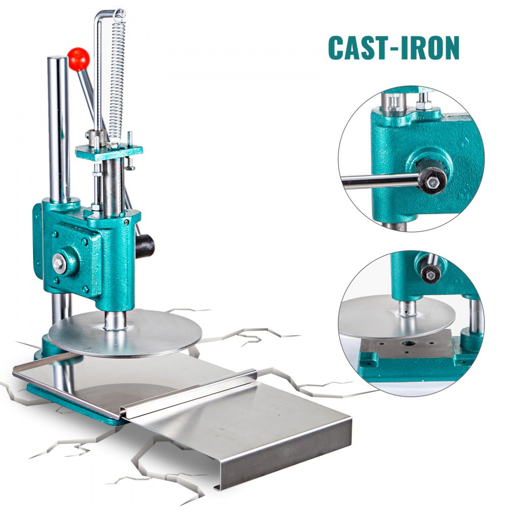 Vevor Pizzapresse Manuelle Pizzateig Presse 240mm 12mm Dicke Pizzateig Maschine