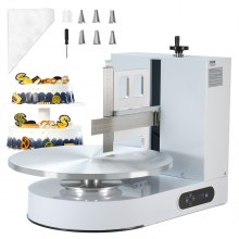 VEVOR Tortendekorationsmaschine Tortencreme-Verteilmaschine 10,16-40,64cm Weiß