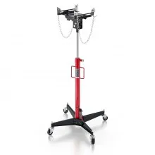 VEVOR hydraulischer Wagenheber Getriebeheber mit 500 kg Hubkapazität, Teleskop-Getriebeheber mit Pedal, 360°-Schwenkrad, 127-202 cm Hubhöhe, Hebezeug für Garage / Werkstatt Rot + Schwarz