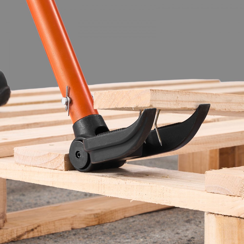 VEVOR Pallet Buster Tool, 1.1 m Carbon Steel Handle Wrecking Pry Bar, 907 kg Weight Capacity, Heavy Duty Deck Board Removal Tool, Breaker Bar for Flooring, Framing, Roofing, Trim, Drywall