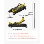 VEVOR hydraulischer Rangierwagenheber, 2,5 t Tragkraft Scherenwagenheber, 85-380 mm Höhenbereich hydraulischer Wagenheber Einzelkolben Heber, Autoheber für Familienautos, Lastwagen, SUVs