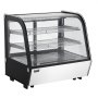 VEVOR Refrigerated Display Case, 115L, 2-Tier Commercial Refrigerated Display Cabinet with LED Lighting, Turbo Cooling, and Frost-Free Air Cooling for Cafes