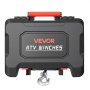 VEVOR Elektrische Seilwinde 12V, Mobile Seilwinde mit 2041kg Tragkraft & Fernbedienung, Tragbare Motorwinde mit Synthetikseil Seilführung Schäkelhaken Gurt Tragkiste, Elektrowinde für ATV UTV Offroad