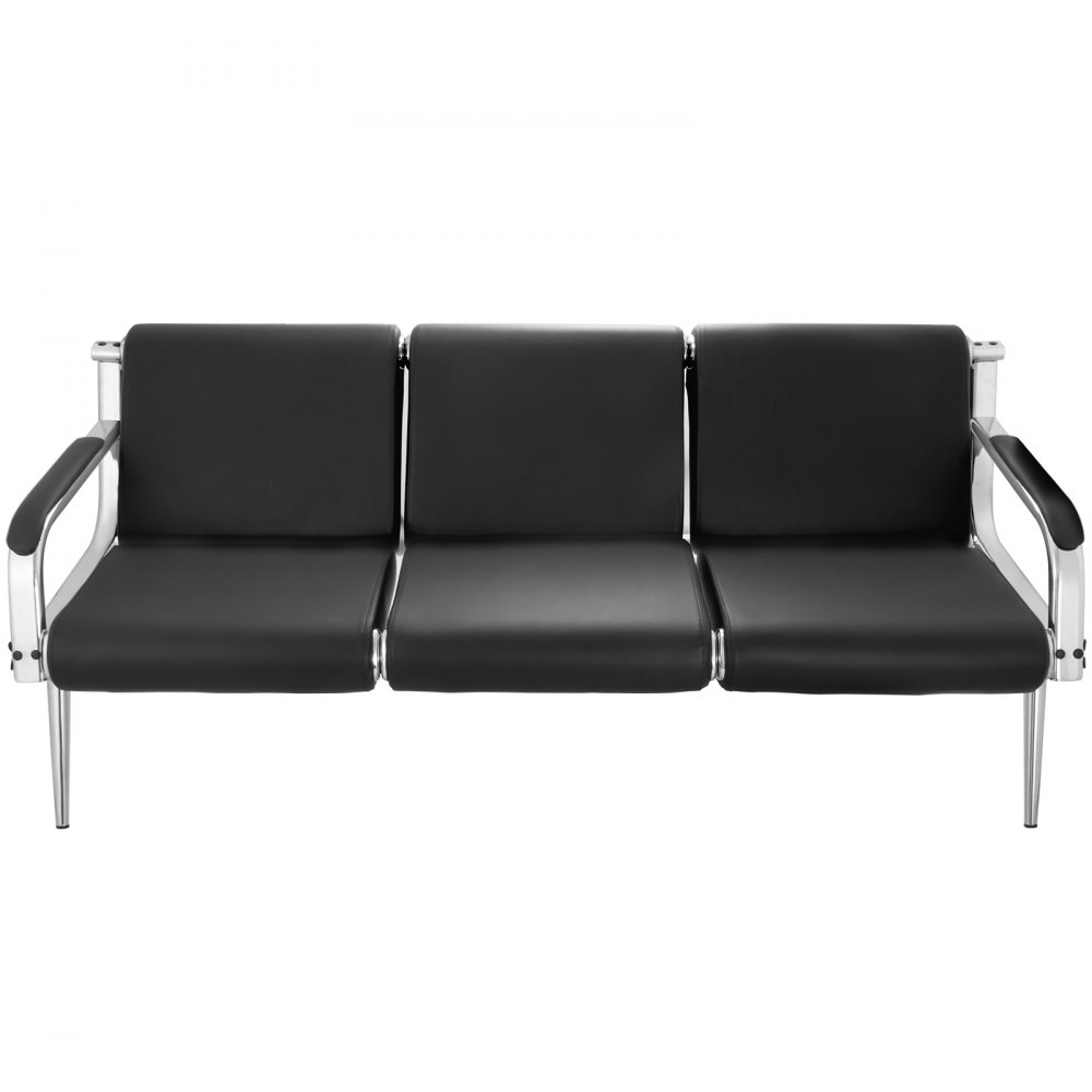 Wartezimmerbank Sitzbank Wartezimmer 3-Sitz-Wartebank + 2 Stühle aus PU Leder