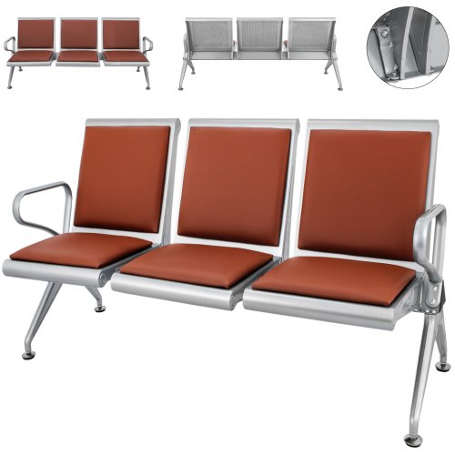 3 Sitzer Pu Leder Wartezimmerbank Gäste Rezeption Bench Business Bank Neu