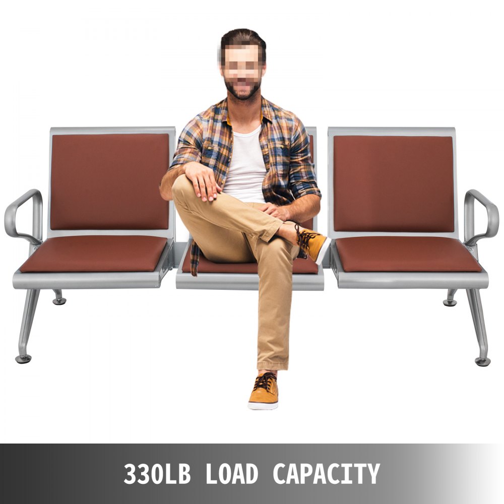 3 Sitzer Pu Leder Wartezimmerbank Gäste Rezeption Bench Business Bank Neu