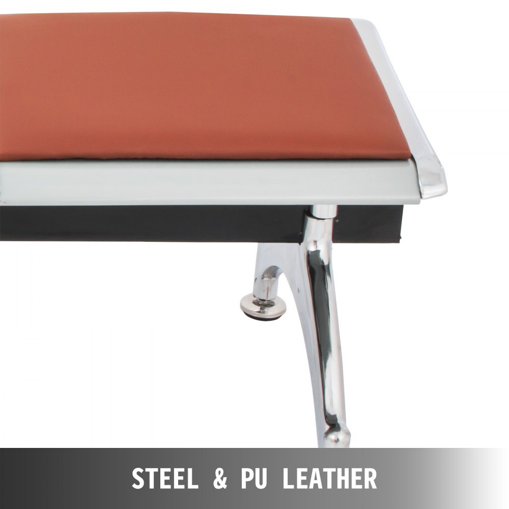 3er Wartebank Airport Metall/kunstleder Traversenbank Sitzbank Bank